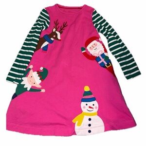 Mini boden 6-7 appliqué Christmas girls dress